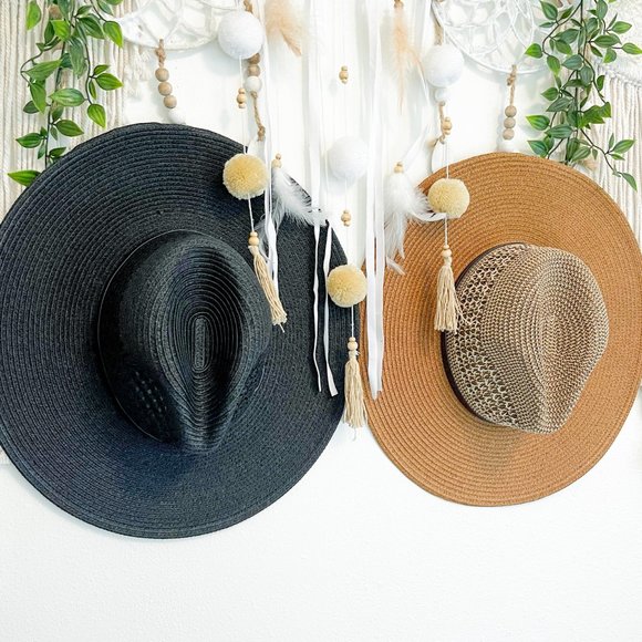 Brown Woven Sun Hat - Picture 4 of 6